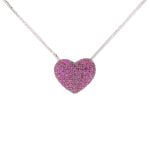 Κολιέ Λευκόχρυσο Κ18 Με Ρουμπίνια 1.14ct ΚΟ07730