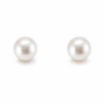 Σκουλαρίκια Κ14 χρυσά Μαργαριτάρια Akoya 6-6,5 mm gEMELLi jewellery