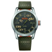 Hugo Boss Oslo Men's Green Leather Strap Watch 1513415