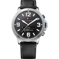 Tommy Hilfiger Smartwatch Jackson Watch Black Leather Strap 1791298