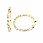 Σκουλαρίκια Κ14 Κρίκοι με Ζιργκον gEMELLi jewellery