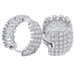Σκουλαρίκια Ασημένια 925 με Ζιργκόν Λευκά gEMELLi Jewellery