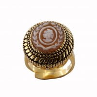 Δαχτυλίδι Cameo Italiano Ασημένιο Επιχρυσωμένο ΚΙ5535