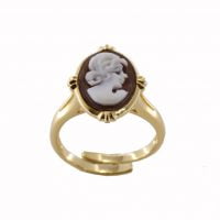 Δαχτυλίδι Cameo Italiano Ασημένιο Επιχρυσωμένο ΚΙ5545