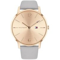 Tommy Hilfiger Alex Rose Gold Grey Leather Strap 1781975
