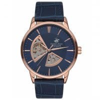 Beverly Hills Polo Club Gents Automatic Blue Leather Strap BH9624-01