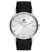 Beverly Hills Polo Club Gents Black Leather Strap BH9678-01