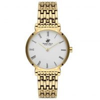 Beverly Hills Polo Club Ladies Gold Stainless Steel Bracelet BH9666-03