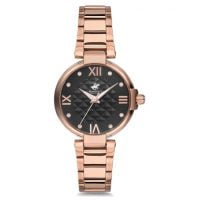 Beverly Hills Polo Club Ladies Rose Gold Stainless Steel Bracelet BH9628