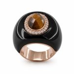 Δαχτυλίδι Ασημένιο 925 με Ονυχα και Ζιργκόν gEMELL Jewellery