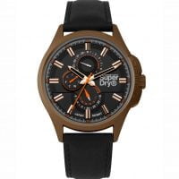 Superdry Marshal Black Leather Strap SYG258BBRG