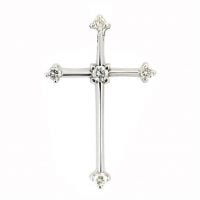 Σταυρός Λευκόχρυσος Κ18 Με Μπριγιάν 0.22ct ΣΟ30035