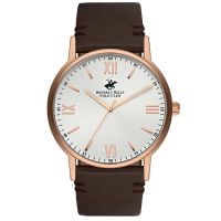 Beverly Hills Polo Club Gents Brown Leather Strap BH9678