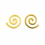Σκουλαρίκια Κ14 χρυσά Σπειρες gEMELLi jewellery