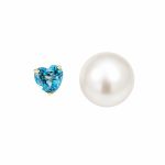 Σκουλαρίκια Κ14 χρυσά Μαργαριτάρια 9,5mm gEMELLi jewellery