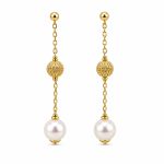 Σκουλαρίκια Κ14 με Μαργαριτάρια gEMELLi jewellery