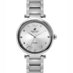 Beverly Hills Polo Club Ladies Diamond Silver Stainless Steel Bracelet BP3100X-320