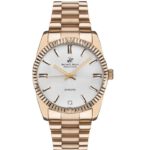 Beverly Hills Polo Club Diamond Rose Gold Stainless Steel Bracelet BP3172C-430