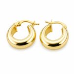Σκουλαρίκια Κ14 Κρίκοι Στρογγυλοί gEMELLi jewellery