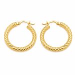 Σκουλαρίκια Κ14 Κρίκοι Στρογγυλοί gEMELLi jewellery