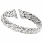 Βραχιόλι Ασημένιο 925 Χειροπέδα με Ζιργκόν gEMELLi Jewellery