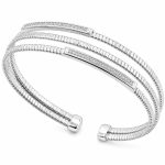 Βραχιόλι Ασημένιο 925 Χειροπέδα με Ζιργκόν gEMELLi Jewellery