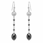 Σκουλαρίκια Ασημένια 925 με Ονυχα gEMELLi Jewellery