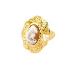 Δαχτυλίδι Cameo Italiano Ασημένιο Επίχρυσο ΚΙ5559
