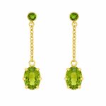 Σκουλαρίκια Κ14 με Τουρμαλίνες Πράσινες gEMELLi jewellery