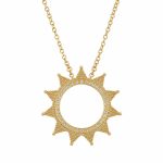 Κολιέ Ασήμι 925 Ηλιος με Ζιργκον gEMELLi Jewellery
