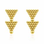 Σκουλαρίκια Κ14 Χρυσά Πυραμίδες Γράνες gEMELLi Jewellery