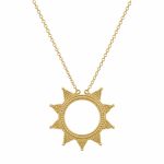 Κολιέ Ασήμι 925 Ηλιος με Ζιργκον gEMELLi Jewellery